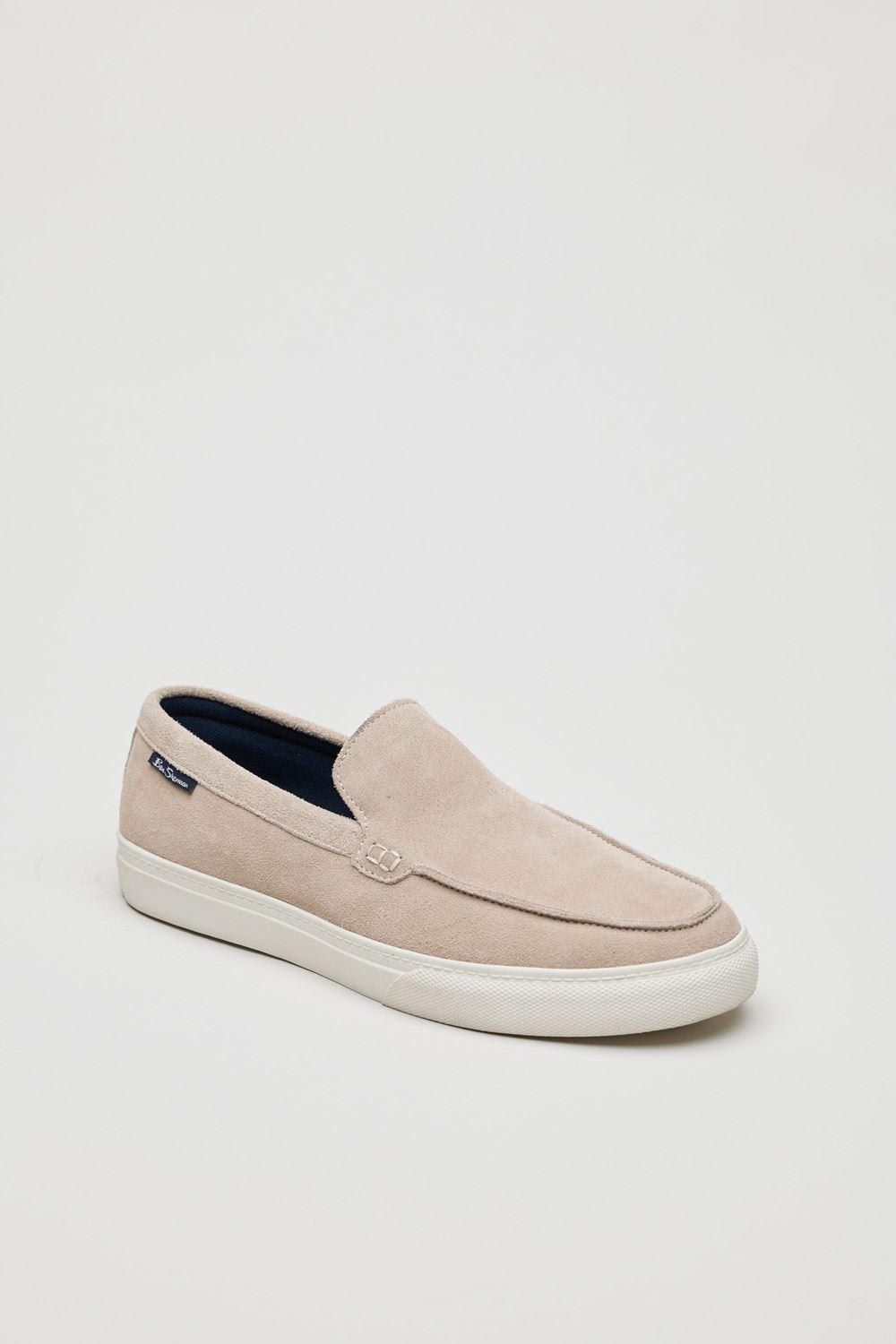 Ben Sherman Almer Wildleder Herren Slipper in Steinfarbe