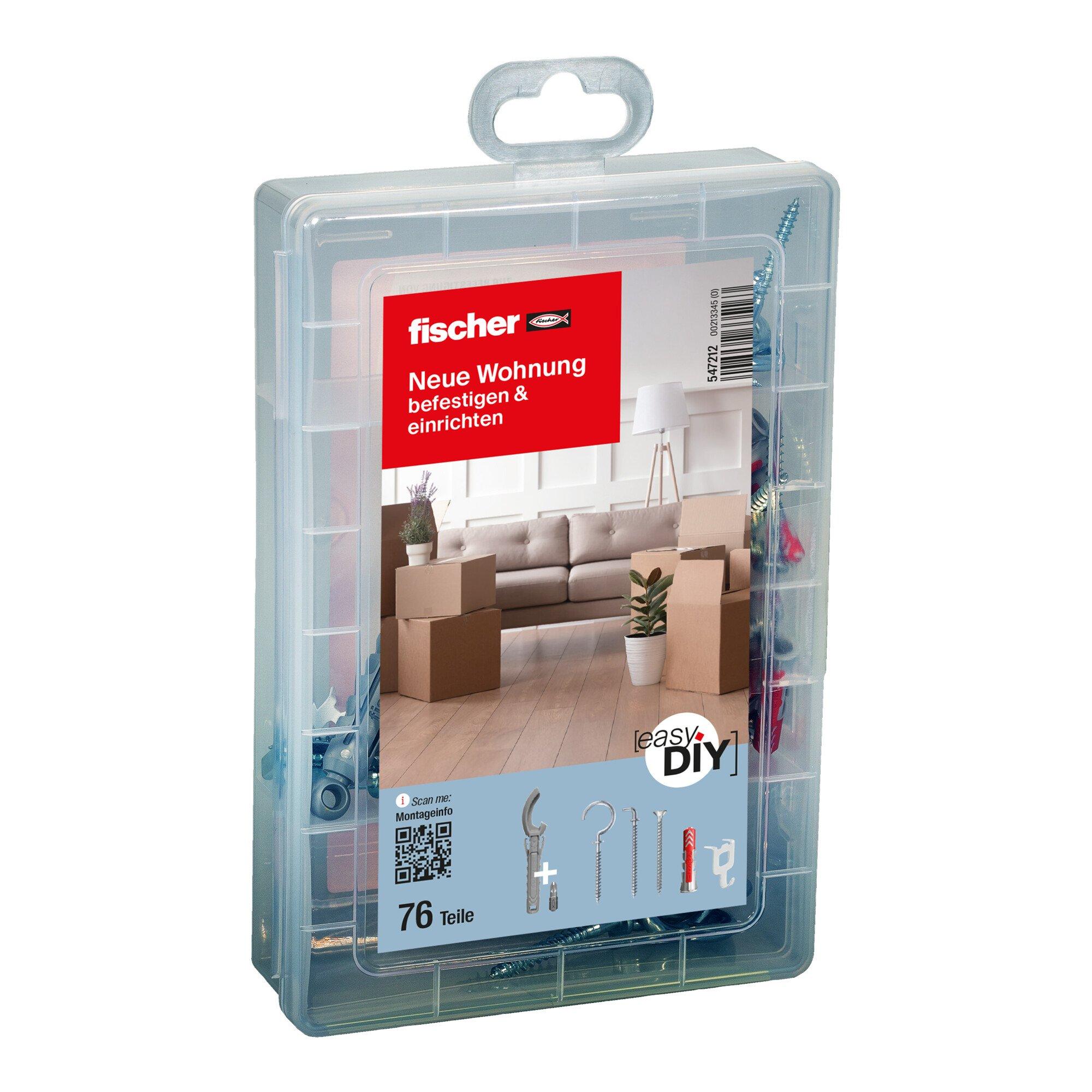 fischer Neue Wohnung easyDIY Box + Schraube (76 Teile) (547212)
