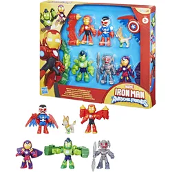 Hasbro - Marvel Iron Man and his Awesome Friends Superrüstung Avengers Pack Action-Figurenset