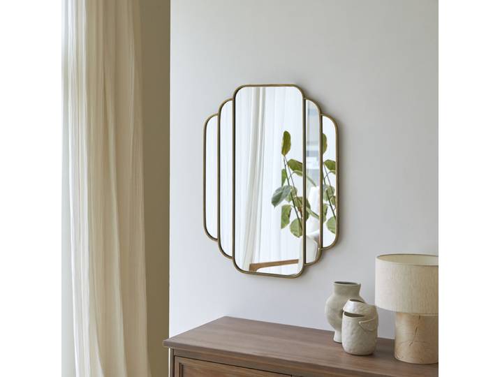 Spiegel Mas mit Rahmen aus Eisen 80x63 cm - Gold