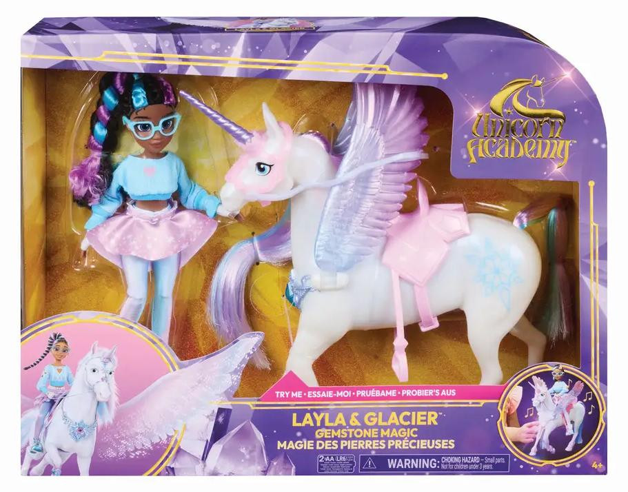 Unicorn Academy Layla en Glacier met licht en geluid