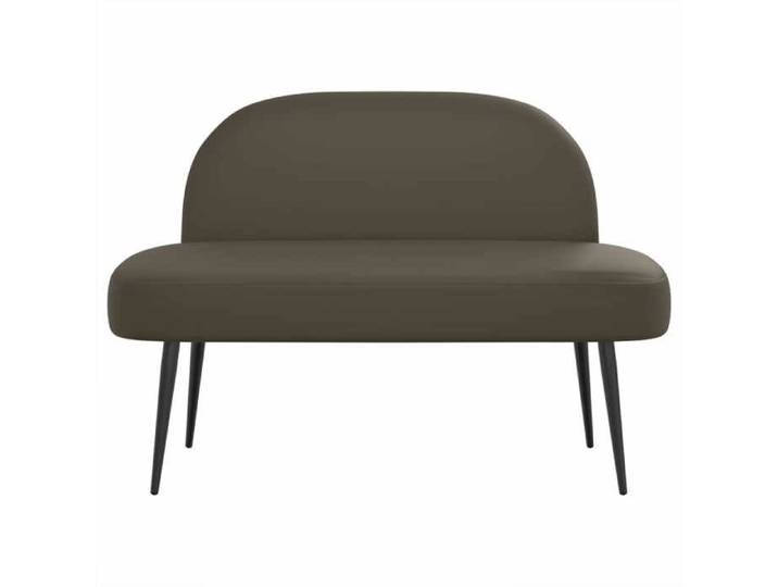 Banc d'entrée pour salon - Gris - Banc rembourré - avec dossier - Gris - 110x60x76 cm - Simili cuir 5219