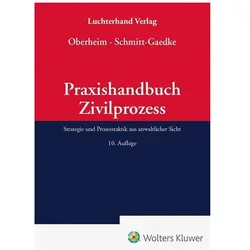 Praxishandbuch Zivilprozess, Fachbücher von Rainer Oberheim, Gernot Schmitt-Gaedke