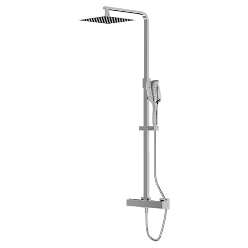 Lavita Cetus Thermostatische Doucheset - Chroom - Complete Opbouw Doucheset met Regendouche en Handdouche - Modern Design