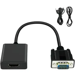 DLH VGA M Adapter To HDMI F (VGA, HDMI), Video Adapter, Schwarz