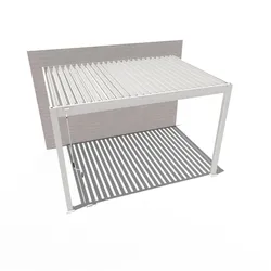 PergoLine Superior Wand Pergola 3 m x 3,6 m weiß