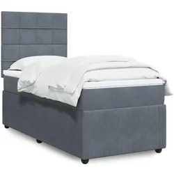 vidaXL, Boxspringbett, Erdmute (Block mit Quadraten) (90 x 200 cm)