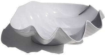 "Abode Homewares Coastal Melamine Shell Serving Bowl - White - 14.9 ""x 13"""