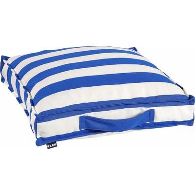 Sitzkissen H.O.C.K. "Classic Streifen Outdoor", blau (blau, gestreift), B:50cm H:10cm L:50cm, Polyacryl, Dekokissen_Sitzkissen_Kissenhüllen, Sitzkissen, wasser- und schmutzabweisend