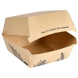 200x DUNI Alga Clamshell-Box 500 ml Braun ungeteilt