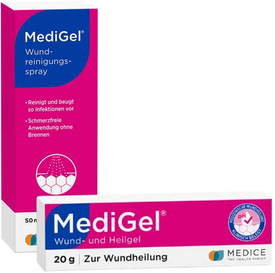 Medigel Wund- & Heilgel (20g) & Wundreinigungsspray (50ml)