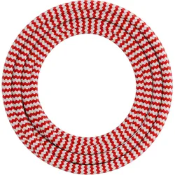 Calex | Textilummanteltes Kabel | 2x0,75mm2 | 1,5M | Rot/Weiß | 60W