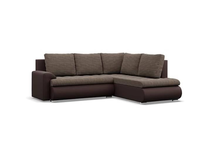 Mebligo - Ecksofa mit Schlaffunktion und 2 Bettkasten Braun + Braun 230x89x200 (BxHxT) FORESTA - Rechts Eckcouch, Sofas & Couches, Couch L Form, Cauchsofa, Sofa Wohnzimmer, Ecke Sofa