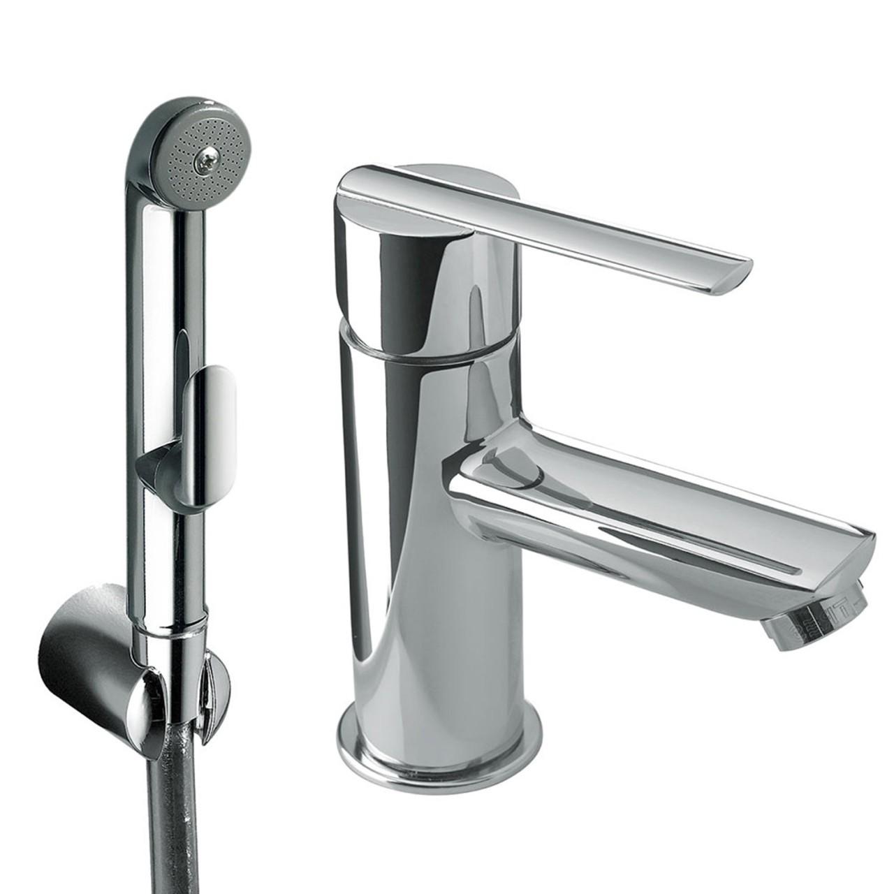 Tres Einhebel Waschtischmischer mit Dusche für WC. , 181113 181113