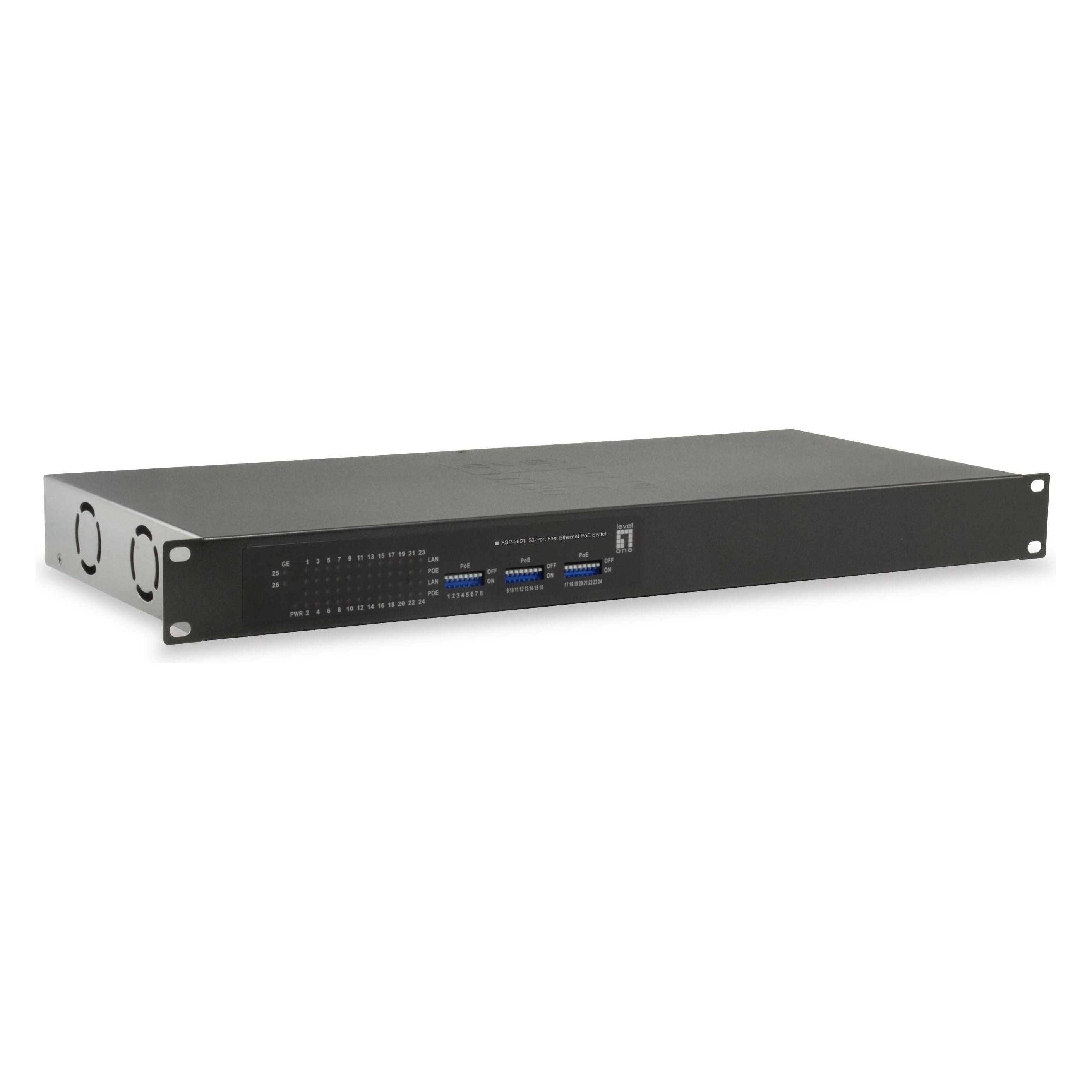 LevelOne /100Base-TX, /100/1000Base-T, 512Kbit (26 Ports) (FGP-2601W150)