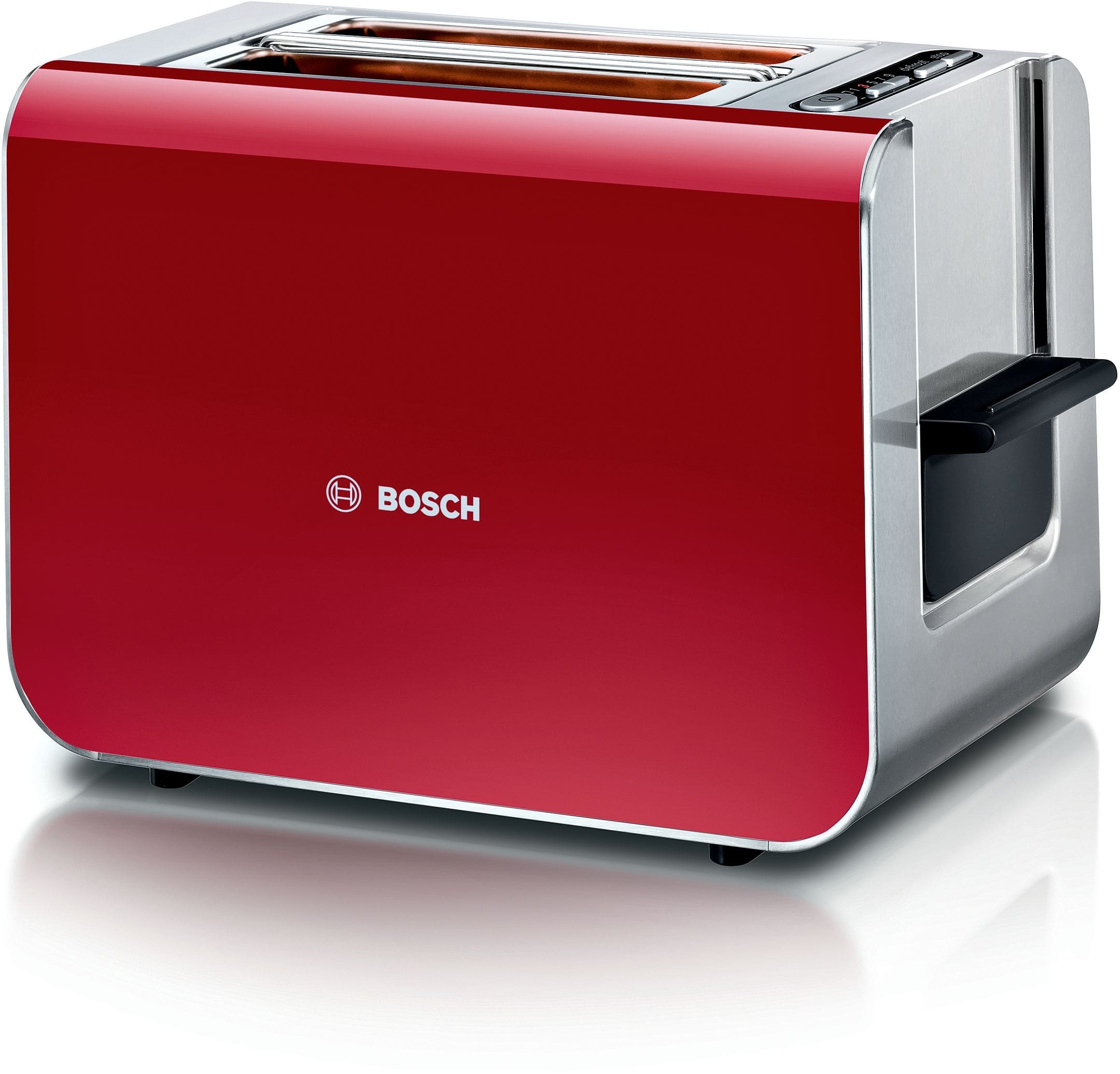 Bosch TAT8614N Styline Toaster 860 W 2 Scheibe(n) 9 Stufen (Rot)
