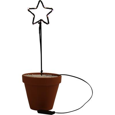 LED Stern AM DESIGN, schwarz, H:25cm Ø:8cm, Leuchten, Weihnachtsstern aus Draht, 4-er Set, Höhe ca. 25 cm, Weihnachtsdeko