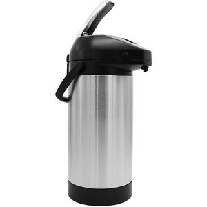 Moccamaster Thermoskanne Airpot Edelstahl, Pumpkanne mit Edelstahlkolben, silber, 3,5 Liter