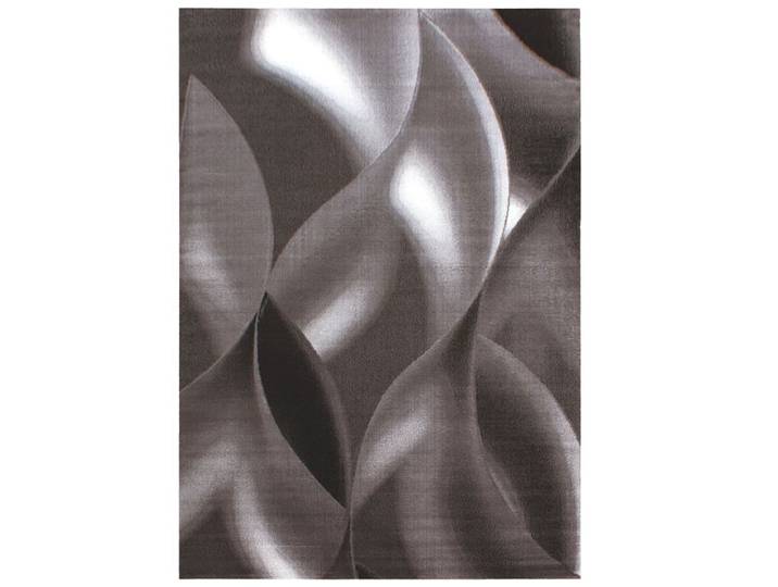 Tapis à vagues abstrait marron 160x230cm