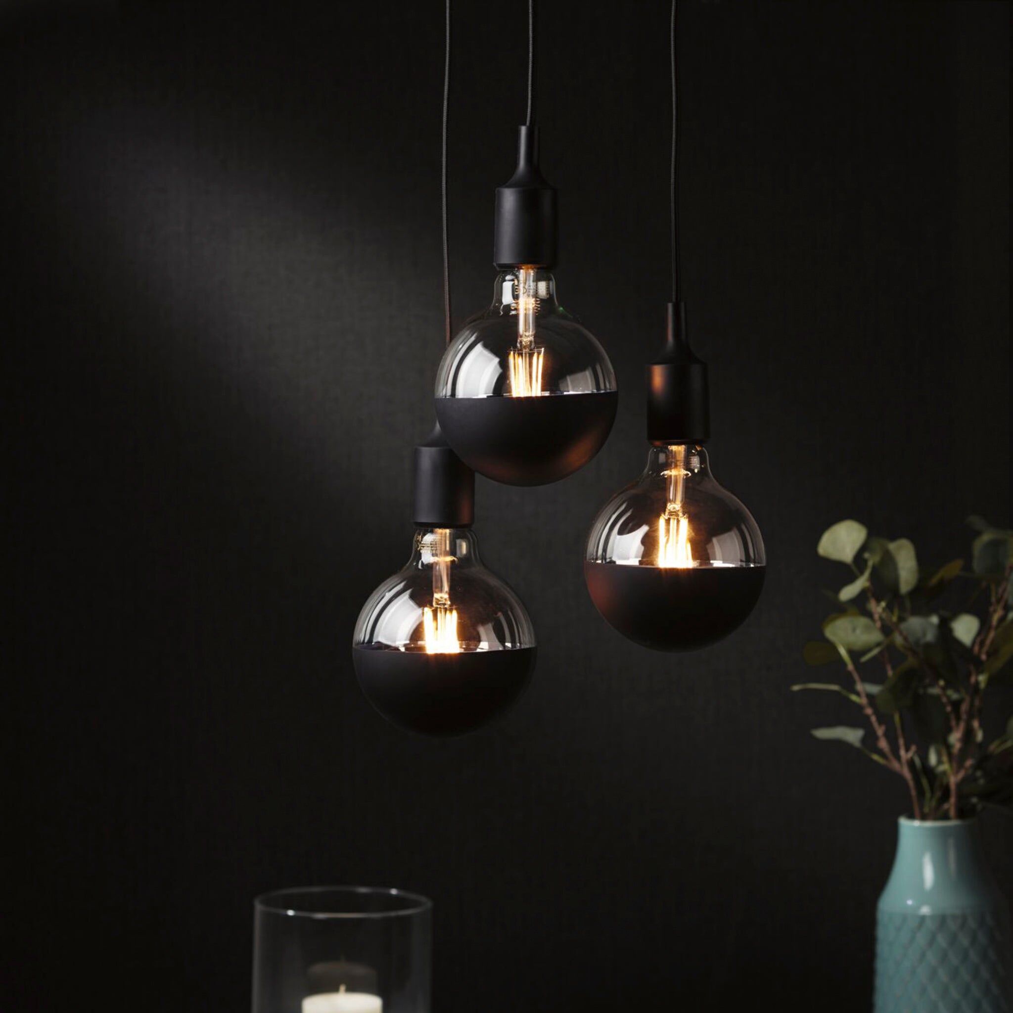Paulmann - Neordic Ketil 180W 3 Lamp Dimmable Pendant Light in Black