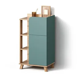 UNTERSCHRANK Marano Blau-Grau 50 x 90 cm mit Tür und Schublade