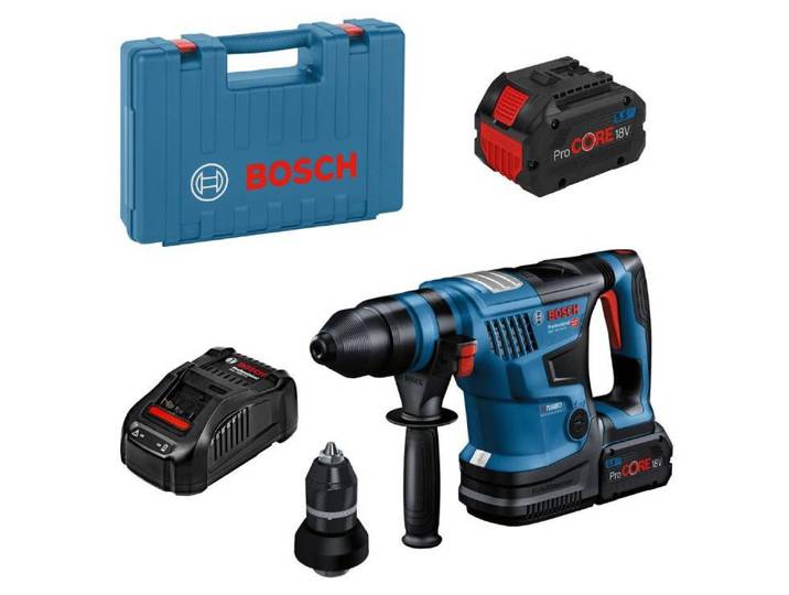 Perforateur sans-fil Bi turbo BOSCH 0611914003 - GBH 18V34 CF Pro SDS Plus + 2 batteries 5\,5Ah + chargeur