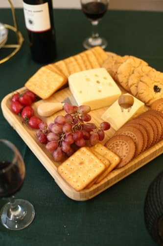 Decopatent Kaasplank Set van Bamboe met 4-delige Kaas Messenset en Lade