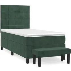 vidaXL, Boxspringbett, Marlonin (Block mit Quadraten) (90 x 200 cm)