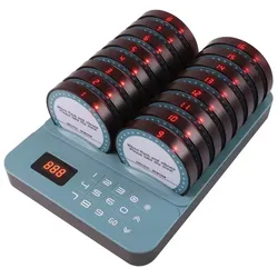 Restaurant-Rufsystem / Beeper / Pager Schwarz, 16 Zifferblätter, 300 m Reichweite