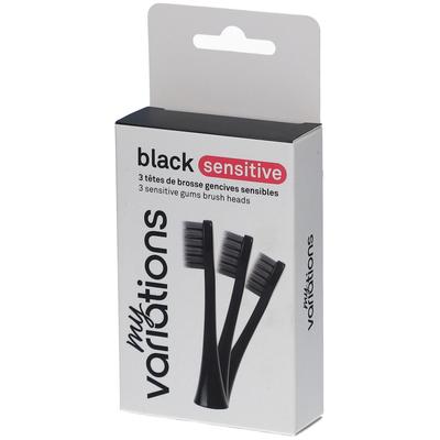 MyVariations Pack 3 opzetborstels Gevoelig tandvlees- Onyx-Black St Zahnbürste