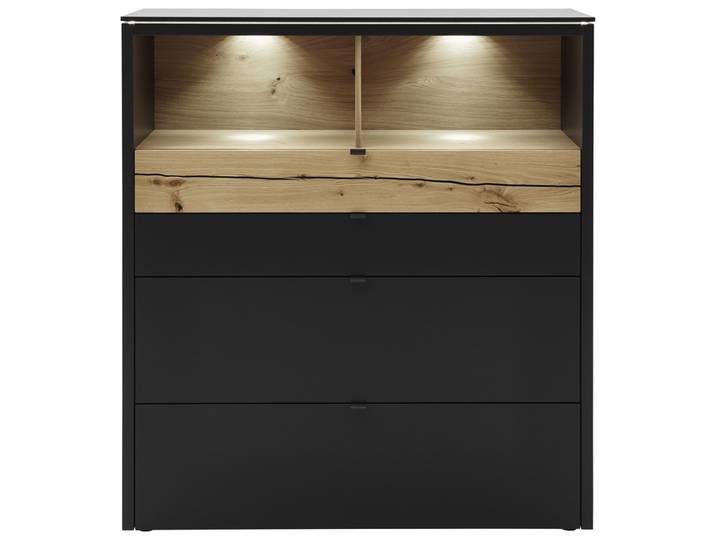 Highboard GAME 127x140x43 cm Lack anthrazit /Absetzung...
