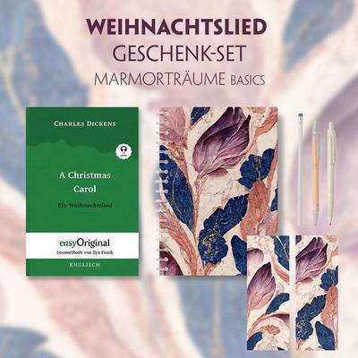 Ein Weihnachtslied Geschenkset (Hardcover + Audio-Online) + Marmorträume Schreibset Basics, Set von Charles Dickens, EasyOriginal Verlag,