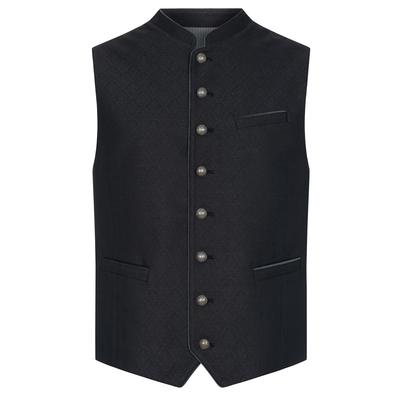 Trachtenweste NÜBLER "Trachtengilet Kurt", Herren, Gr. 50, schwarz, Obermaterial: 77% Polyester PES. 23% Viskose CV., Westen