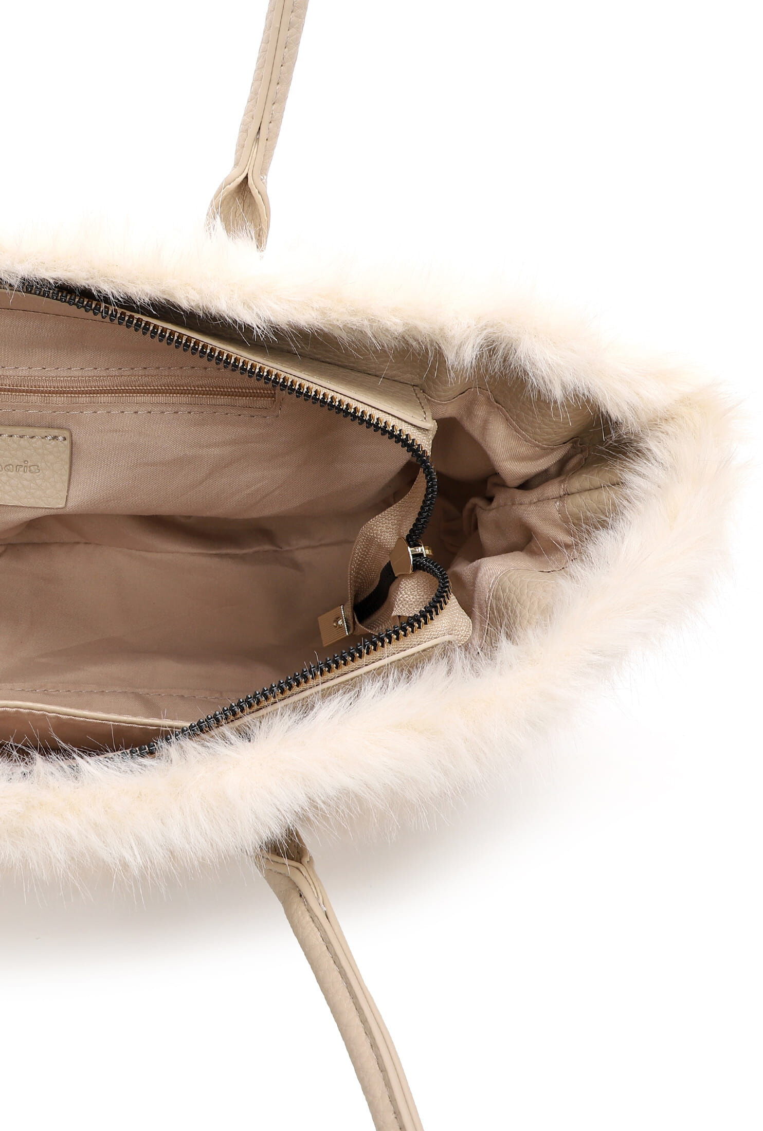 Shopper TAMARIS "Shopper TAS Martha", Damen, Gr. B/H/T: 42cm x 19cm x 13cm, beige (beige 400), Polyester, Taschen Shopper