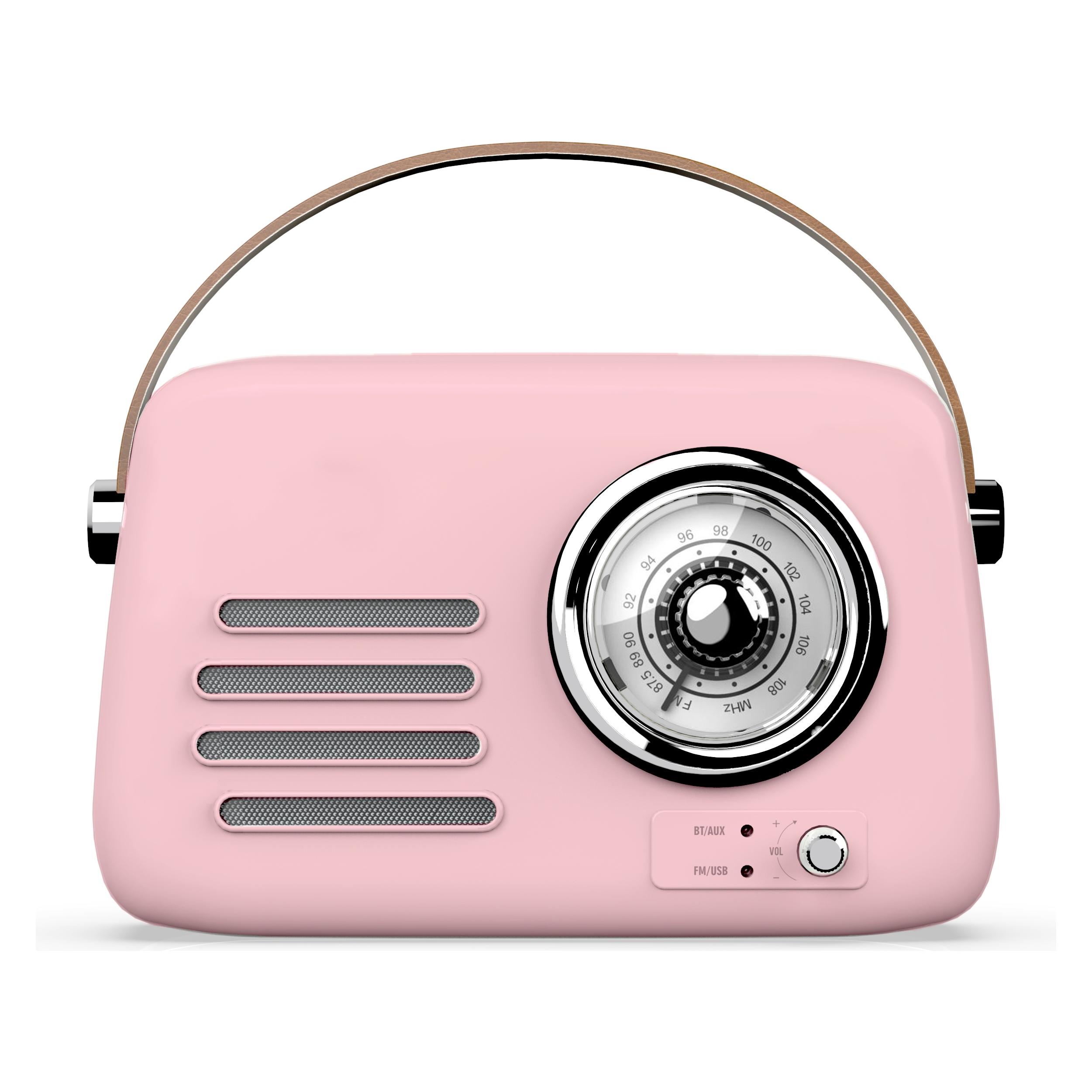 Savio RS-03 Tragbares Radio Rosa (FM, Bluetooth) (RS-03)