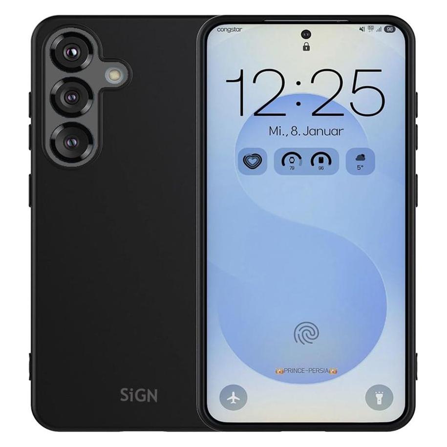 SIGN Liquid Silicone Case for Samsung Galaxy S25 - Black (Samsung Galaxy S25) (SN-SILKS25BLK)