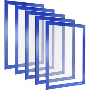 Poppstar Inforahmen 1011382, A4, Rückseite magnetisch, blau, 5 Stück