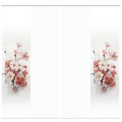 Schmidt Schiebevorhang Lotus 4er Set Polyester Rosa Altrosa