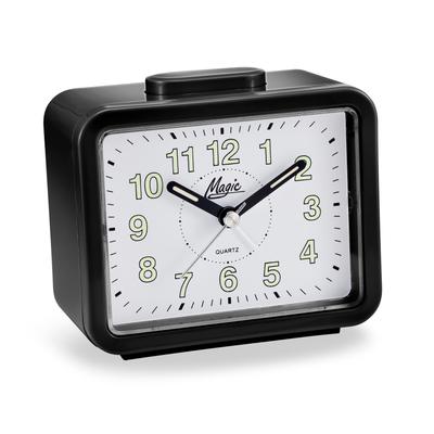 Quarzwecker ATLANTA, schwarz, Wecker, Wecker, Beleuchtung, Glockenalarm, Geschenkidee