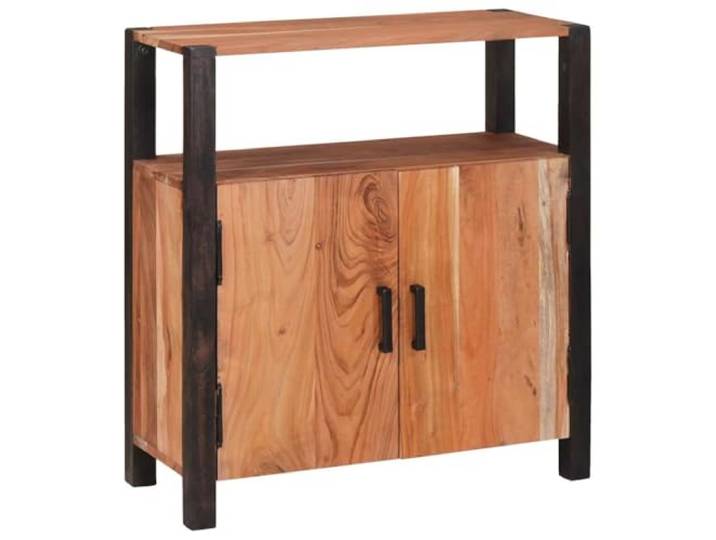 RJPLMFV Anrichte, Braun, 70 x 30 x 75 cm, massives Akazienholz Schlichtes Design, funktionale Aufbewahrung, D-Griffe, kratzfest