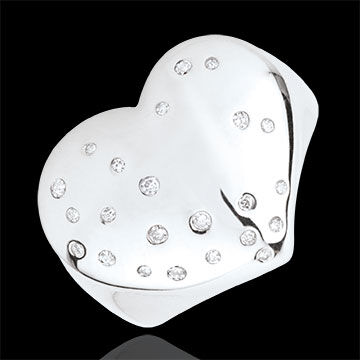 Edenly Ring Sternenhimmel Herz - Silber und Diamanten