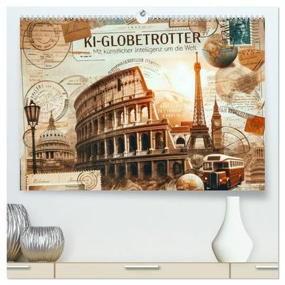 KI-Globetrotter: Mit künstlicher Intelligenz um die Welt (hochwertiger Premium Wandkalender 2027 DIN A2 quer), Kunstdruck in Hochglanz