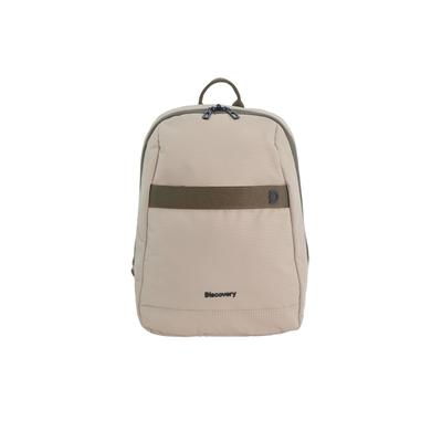 Sportrucksack DISCOVERY "Downtown", Gr. B/H/T: 28cm, beige (sand), Polyester, Rucksäcke, mit praktischem Gepäckfixiergurt