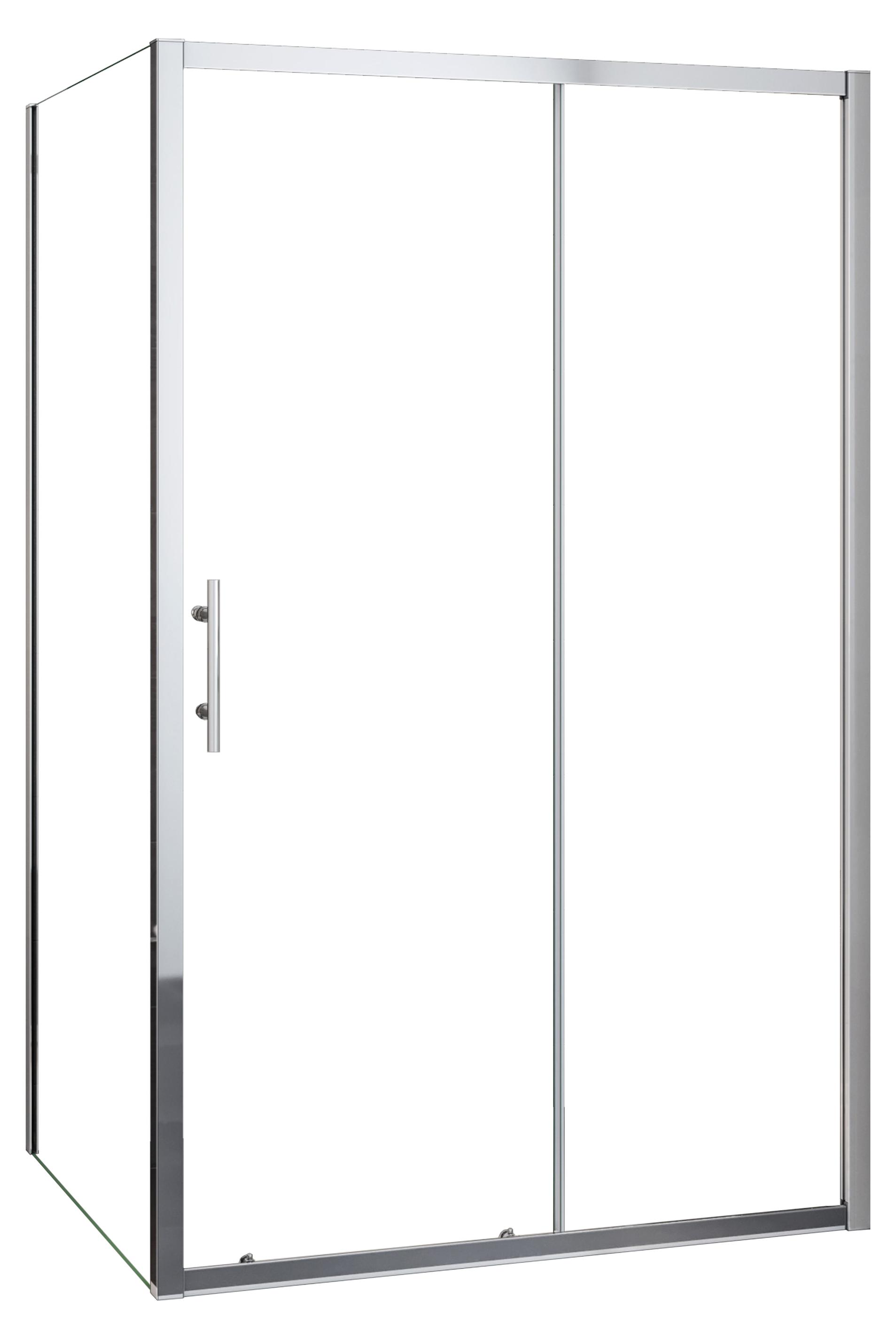 Duschspa Duschkabine 100cm Schiebetür mit 76cm Seitenwand Höhe 190cm 5mm ESG Sicherheitsglas Duschtür