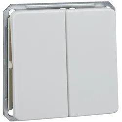 ELSO Doppelwechselschalter, Schalter + Taster, Grau