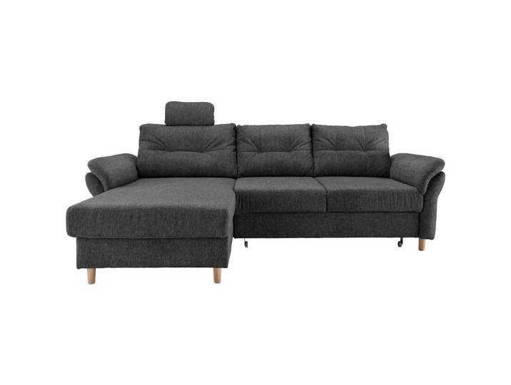 Ecksofa Brizzini mit Schlaf- funktion, anthrazit, 176x250