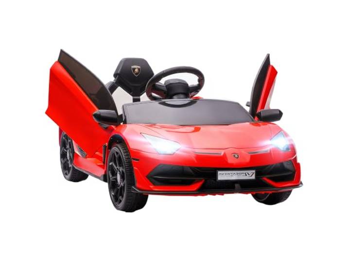 HOMCOM Kinder Elektroauto Lamborghini Aventador SVJ Roadster 12V, Rot