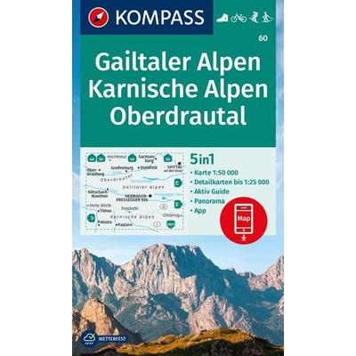 KOMPASS Wanderkarte 60 Gailtaler Alpen, Karnische Alpen, Oberdrautal 1:50.000, Sonstige von , KOMPASS Freytag & Berndt, 978-3-99121-786-2