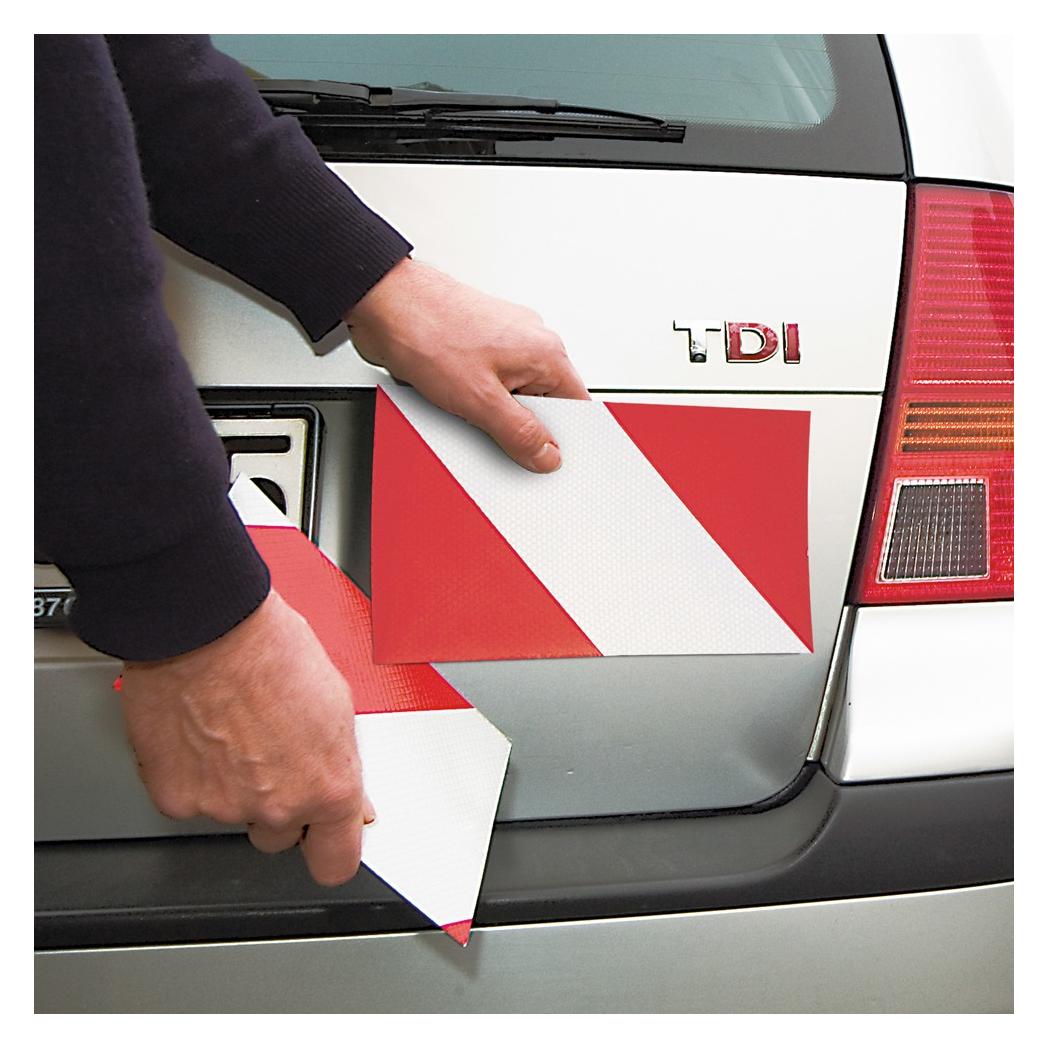 Moravia Warnmarkierung FLEX Folie DIN 30710 Rot-weiss reflektierend R2, magnetisch (430.13.518)