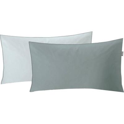 Kissenbezug KLEINE WOLKE "Linda", grün, B:40cm L:80cm, Mako-Satin, Obermaterial: 100% Baumwolle, Kissenbezüge, Kissenbezug, einfaches, sehr elegantes Design
